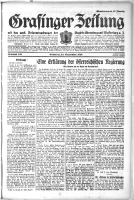 Grafinger Zeitung Samstag 21. September 1929