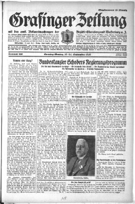 Grafinger Zeitung Montag 30. September 1929