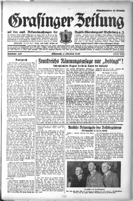 Grafinger Zeitung Mittwoch 2. Oktober 1929