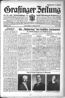 Grafinger Zeitung Donnerstag 3. Oktober 1929