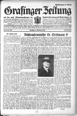 Grafinger Zeitung Freitag 4. Oktober 1929