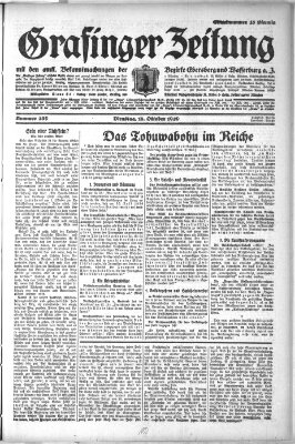 Grafinger Zeitung Dienstag 15. Oktober 1929