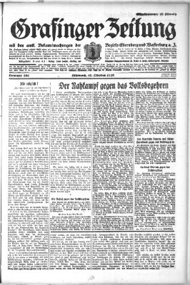 Grafinger Zeitung Mittwoch 16. Oktober 1929