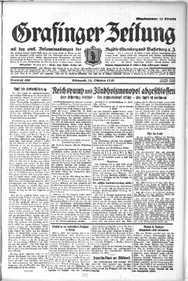 Grafinger Zeitung Mittwoch 23. Oktober 1929