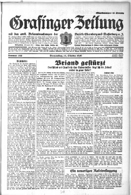 Grafinger Zeitung Donnerstag 24. Oktober 1929