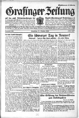 Grafinger Zeitung Samstag 26. Oktober 1929