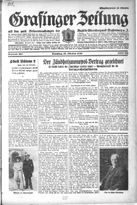 Grafinger Zeitung Dienstag 29. Oktober 1929