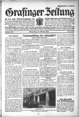 Grafinger Zeitung Donnerstag 31. Oktober 1929