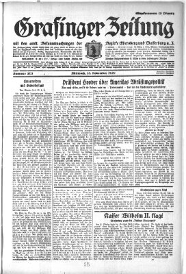 Grafinger Zeitung Mittwoch 13. November 1929