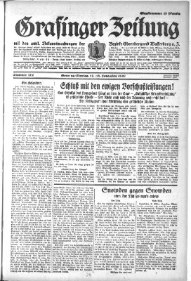 Grafinger Zeitung Sonntag 17. November 1929