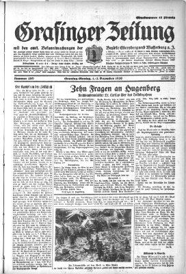 Grafinger Zeitung Montag 2. Dezember 1929