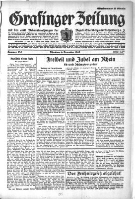 Grafinger Zeitung Dienstag 3. Dezember 1929