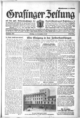 Grafinger Zeitung Freitag 20. Dezember 1929