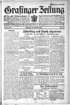 Grafinger Zeitung Dienstag 24. Dezember 1929