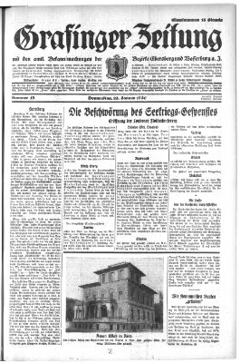 Grafinger Zeitung Donnerstag 23. Januar 1930