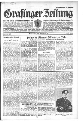 Grafinger Zeitung Donnerstag 30. Januar 1930