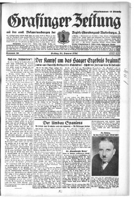 Grafinger Zeitung Freitag 31. Januar 1930