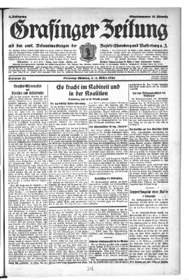 Grafinger Zeitung Sonntag 2. März 1930