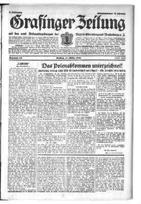 Grafinger Zeitung Freitag 21. März 1930