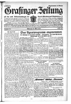 Grafinger Zeitung Mittwoch 26. März 1930