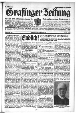 Grafinger Zeitung Samstag 29. März 1930