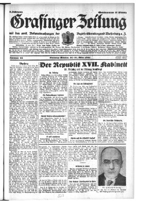 Grafinger Zeitung Sonntag 30. März 1930