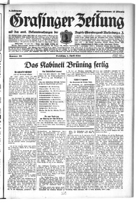 Grafinger Zeitung Dienstag 1. April 1930