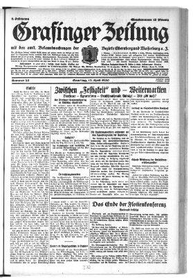 Grafinger Zeitung Samstag 12. April 1930