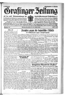 Grafinger Zeitung Freitag 18. April 1930