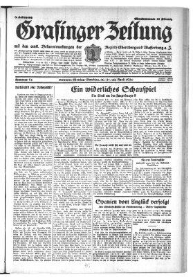 Grafinger Zeitung Sonntag 20. April 1930