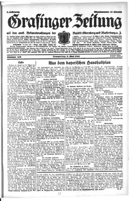 Grafinger Zeitung Donnerstag 8. Mai 1930