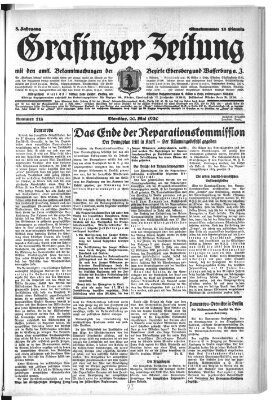 Grafinger Zeitung Dienstag 20. Mai 1930