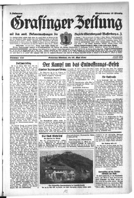 Grafinger Zeitung Montag 26. Mai 1930