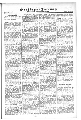 Grafinger Zeitung Donnerstag 12. Juni 1930