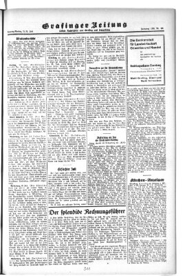 Grafinger Zeitung Sonntag 20. Juli 1930