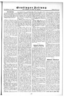 Grafinger Zeitung Sonntag 10. August 1930