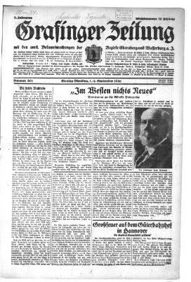 Grafinger Zeitung Tuesday 2. September 1930