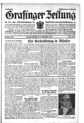 Grafinger Zeitung Montag 8. September 1930