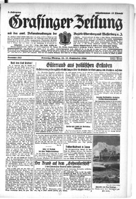 Grafinger Zeitung Sonntag 14. September 1930