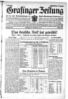 Grafinger Zeitung Dienstag 16. September 1930