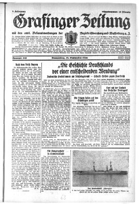 Grafinger Zeitung Donnerstag 18. September 1930