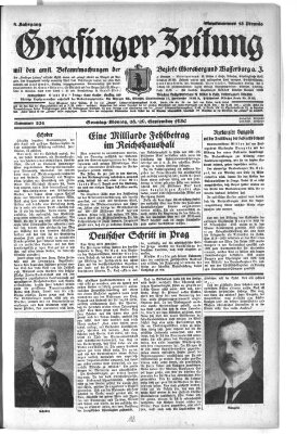 Grafinger Zeitung Montag 29. September 1930