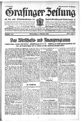 Grafinger Zeitung Donnerstag 2. Oktober 1930