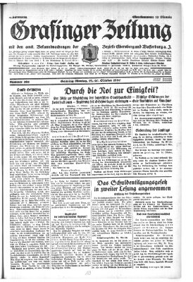 Grafinger Zeitung Sonntag 19. Oktober 1930