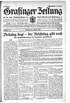 Grafinger Zeitung Dienstag 21. Oktober 1930