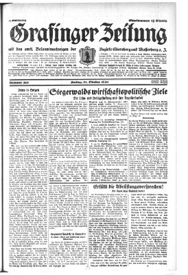 Grafinger Zeitung Freitag 31. Oktober 1930