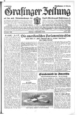 Grafinger Zeitung Freitag 7. November 1930