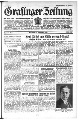 Grafinger Zeitung Mittwoch 12. November 1930