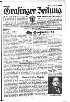 Grafinger Zeitung Dienstag 18. November 1930