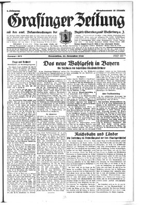 Grafinger Zeitung Donnerstag 20. November 1930